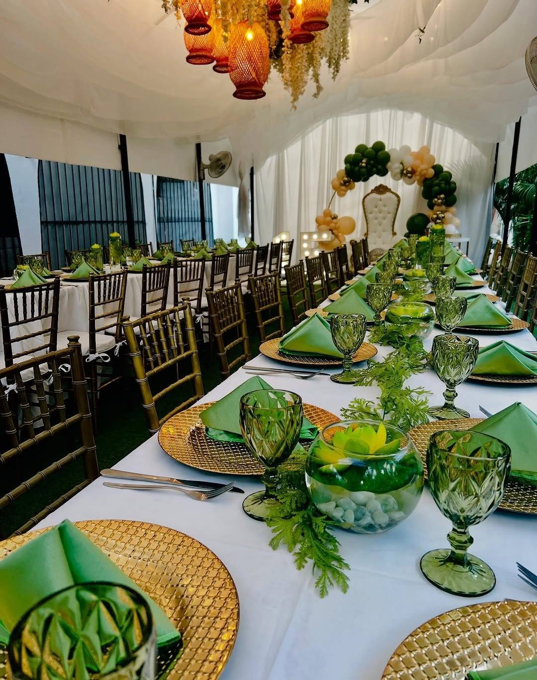 Premier Events & Decor elegant birthday backdrop